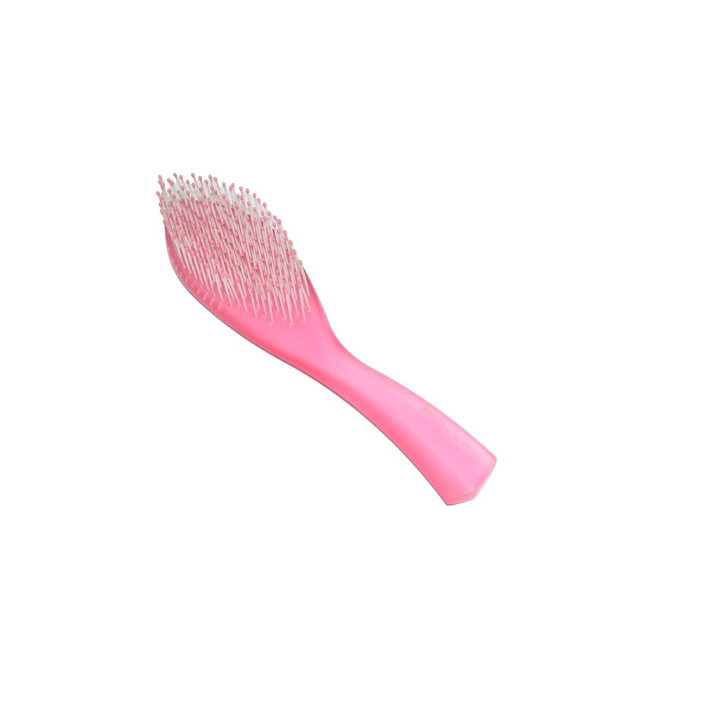 Estee Lauder Ball Tipped Small Travel Purse Plastic Hair Brush pink 7" Vintage